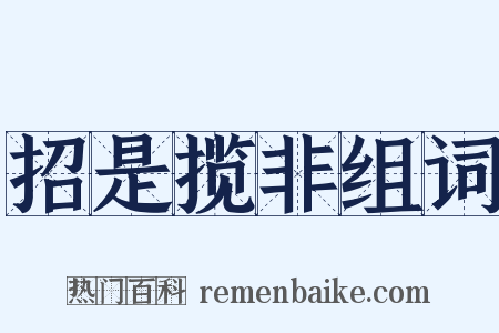 招是揽非组词是什么意思的图片
